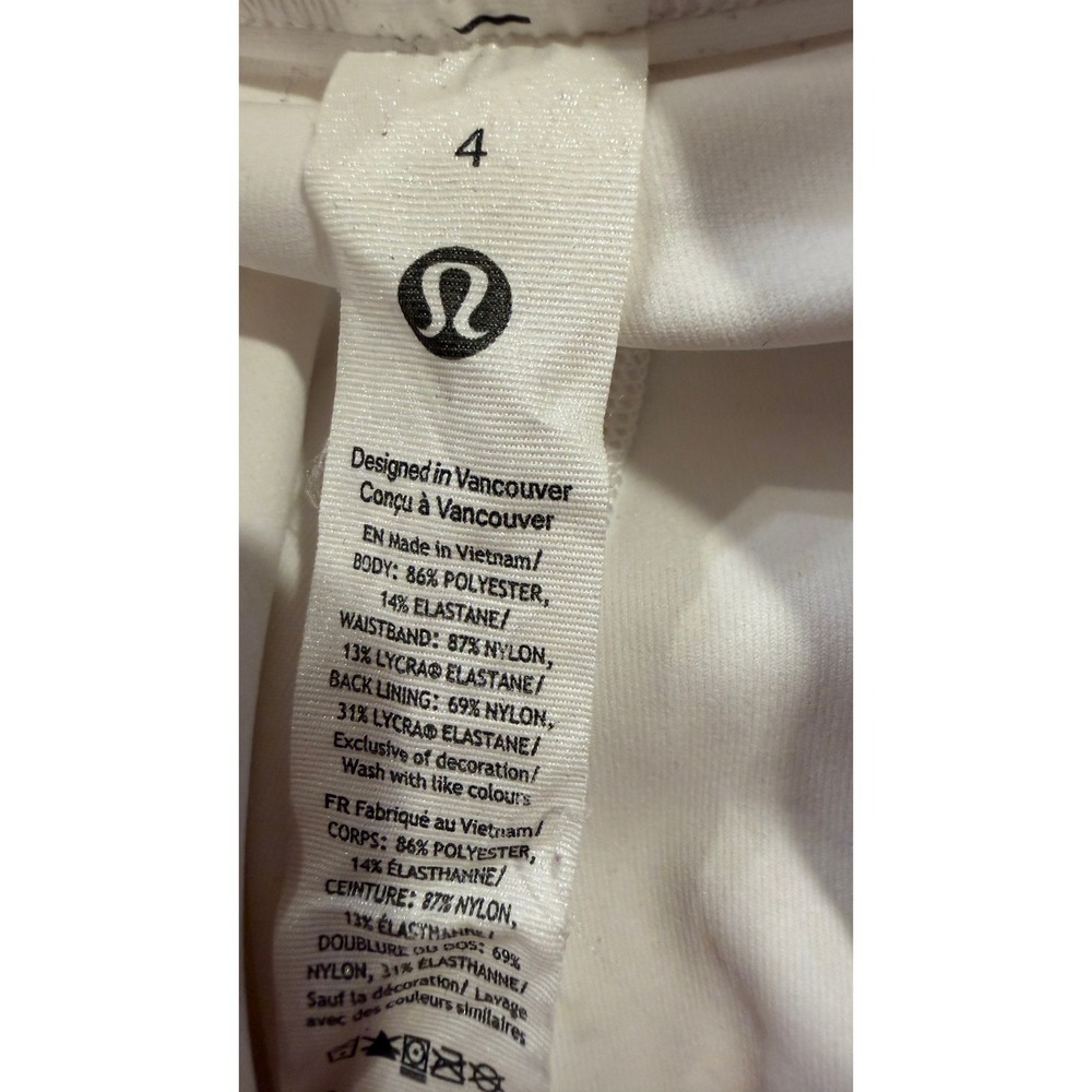 Lululemon White Pleated Tennis Skirt Size 4 Activewear Mini Skirt - Picture 5 of 16